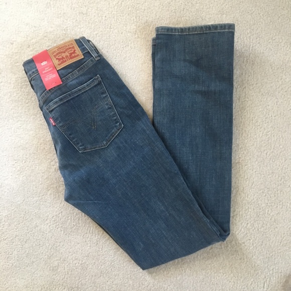 Levi's Denim - *NEW* Women's Levi's 505 Straight Leg Mid Rise Blue Jeans - Size: (26)